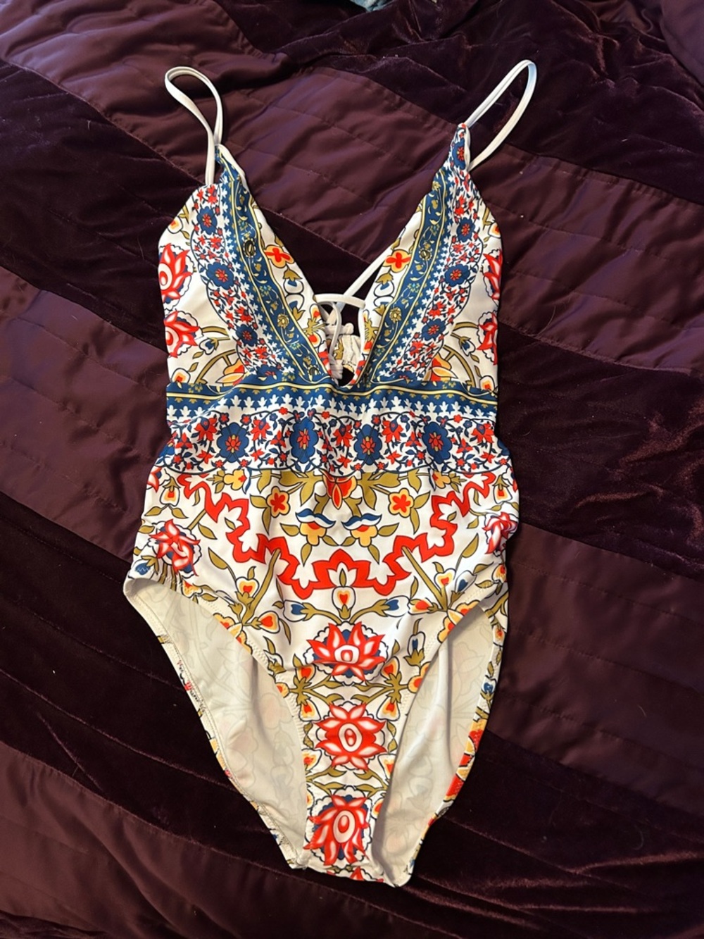 NWT  “Lexi” boho one piece bathing suit XL
